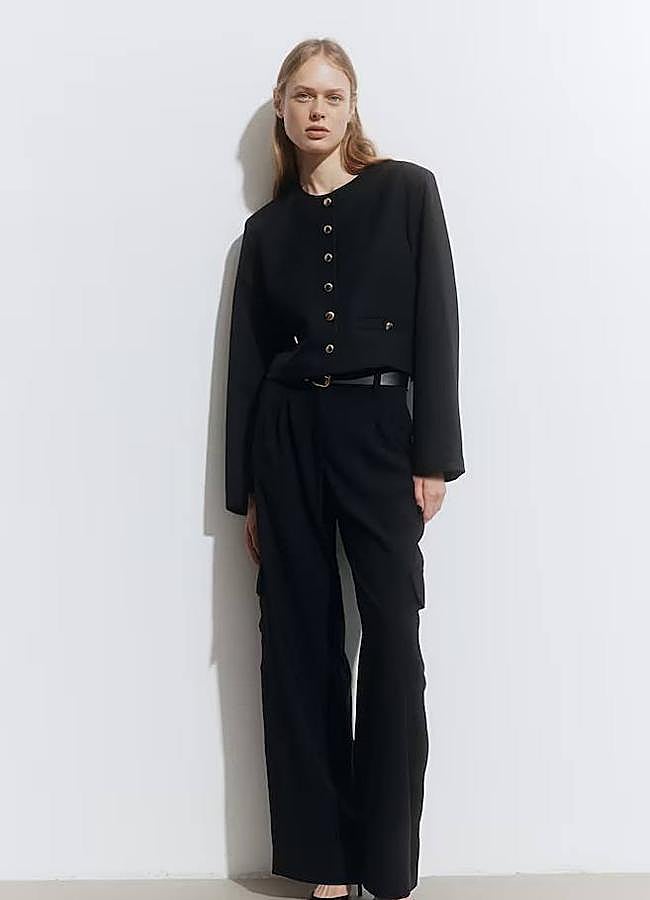 Imagen - Pantalones negros estilo cargo