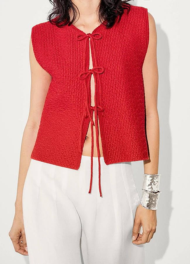 Imagen - Chaleco de punto con lazos