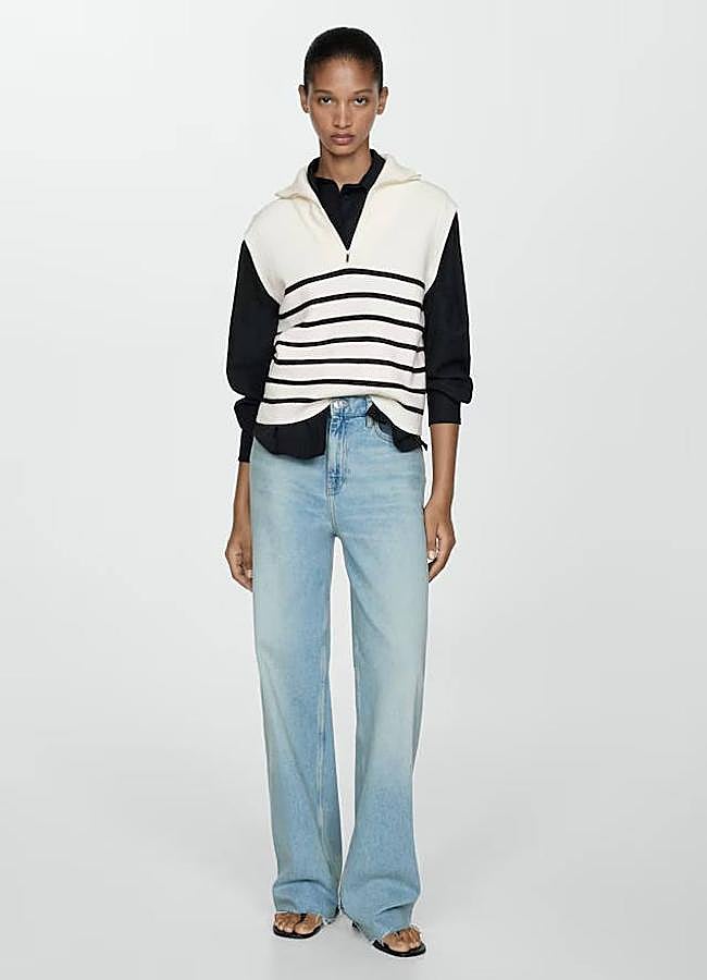 Imagen - Chaleco de punto con estampado de rayas