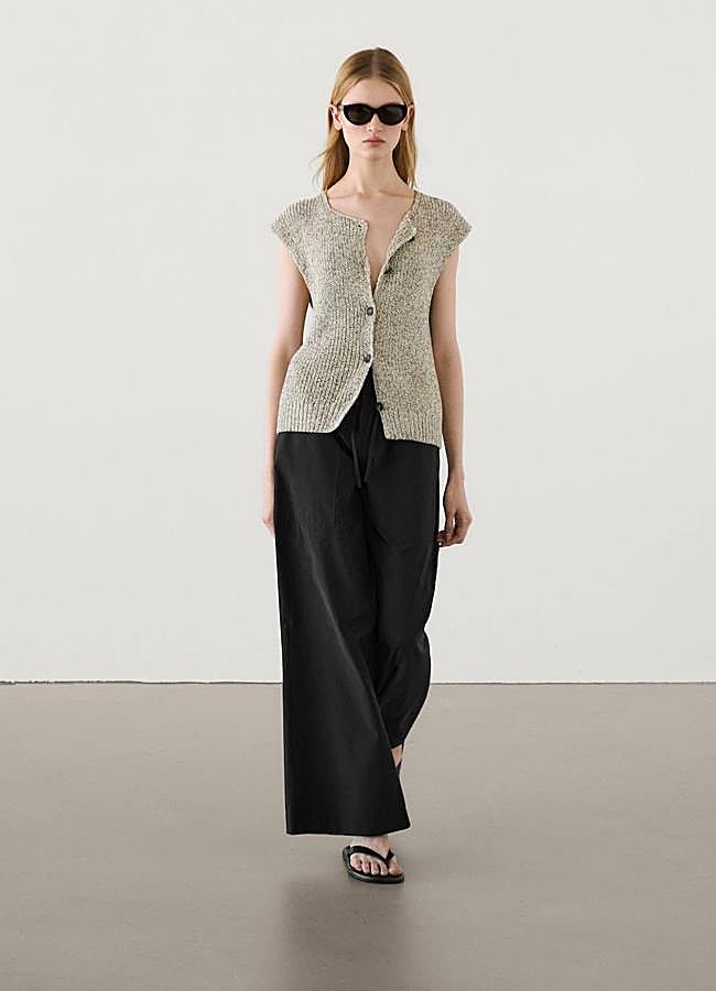 Imagen - Pantalones joggers anchos de popelín