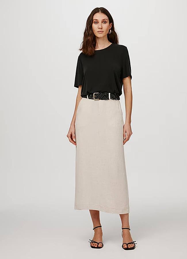 Imagen - Falda lápiz midi fluida