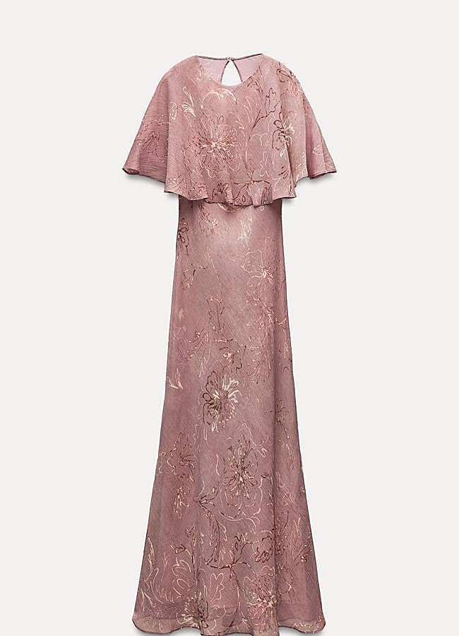 Imagen - Vestido en rosa con estampado de Zara.
