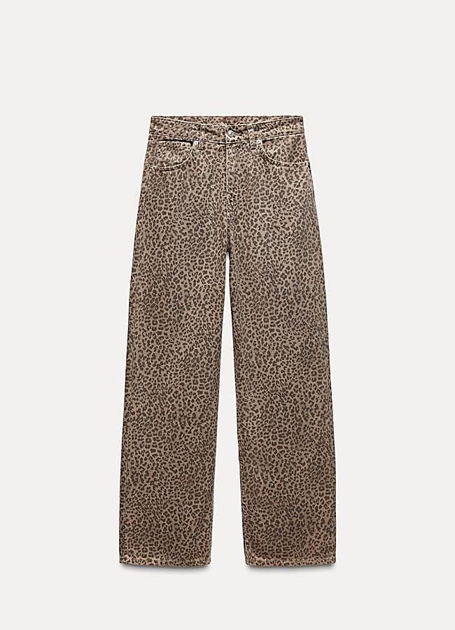 Imagen - Jeans TRF Relaxed Estampado Animal Tiro Alto de Zara (35,95€)
