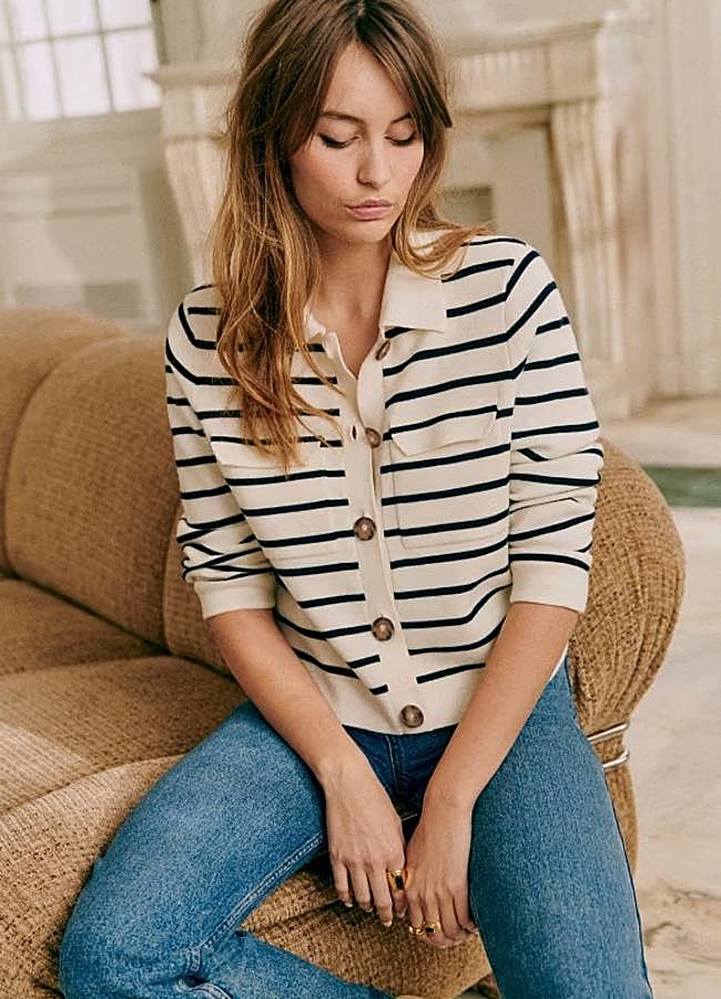 Imagen - Cárdigan de rayas de Sézane, 169 euros.