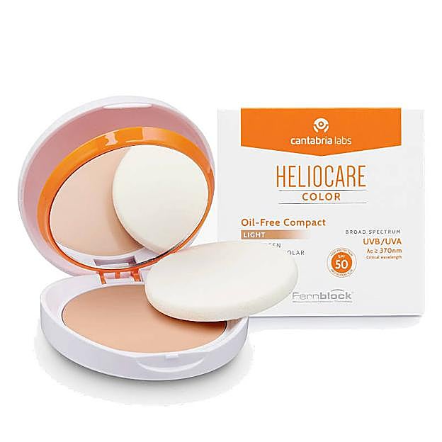 Color Compact Oil Free SPF50 de Heliocare. Precio: 19,99 euros