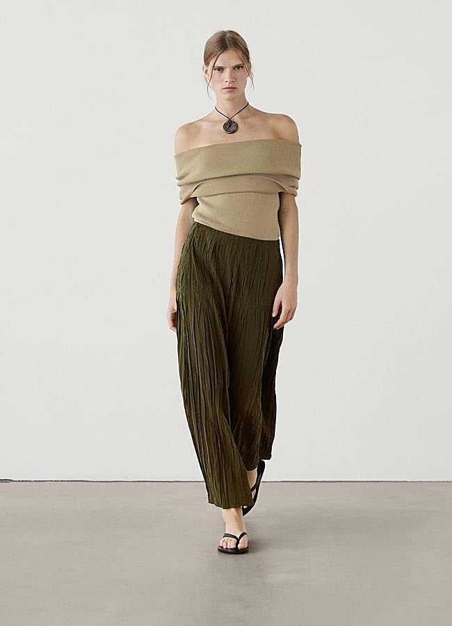 Imagen - Falda plisada recta midi