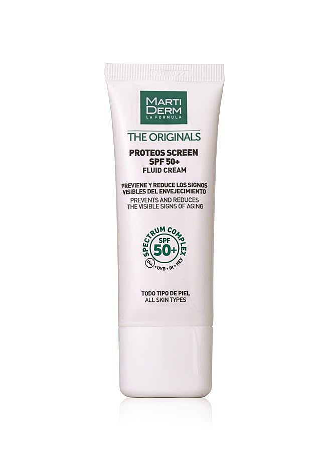 Imagen - Crema facial antiedad con protección solar Proteos Screen SPF 50+ de Martiderm. 