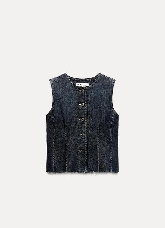 Imagen - Chaleco en denim de Zara.