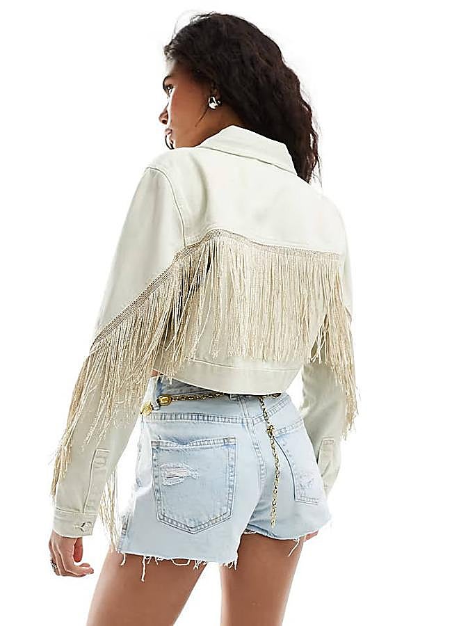 Imagen - Cazadora de flecos color crudo
