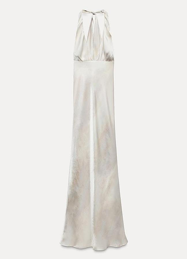 Imagen - Vestido largo halter satinado de Zara (35,95€)