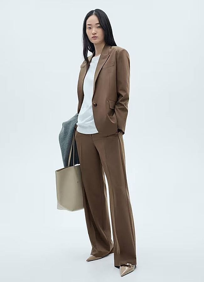 Imagen - Traje clásico con estampado de pata de gallo marrón