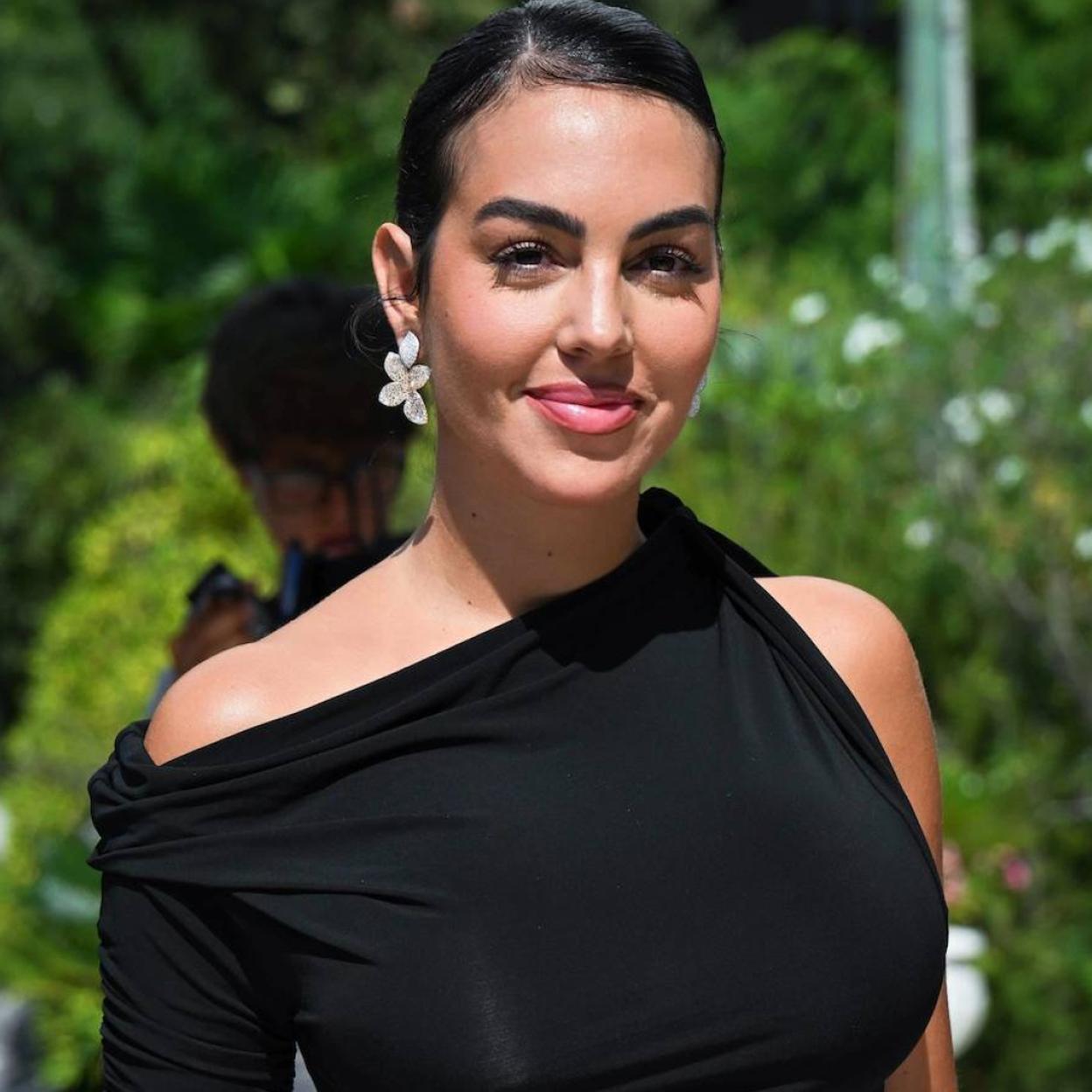 Georgina Rodríguez en su llegada al Festival de Venecia.