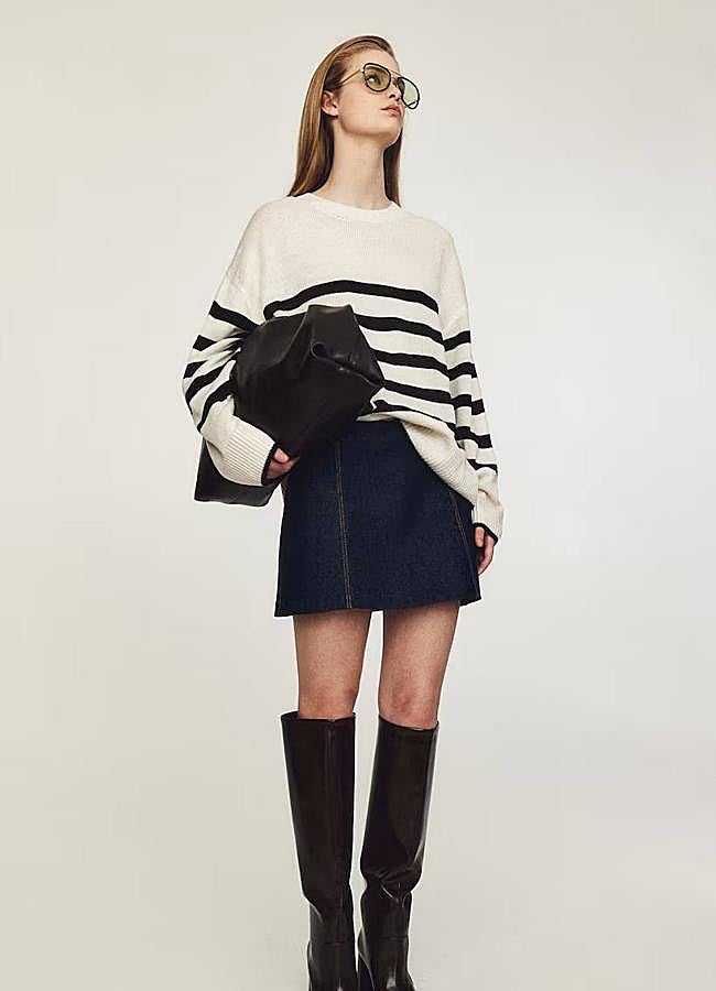 Imagen - Jersey de rayas fino oversize