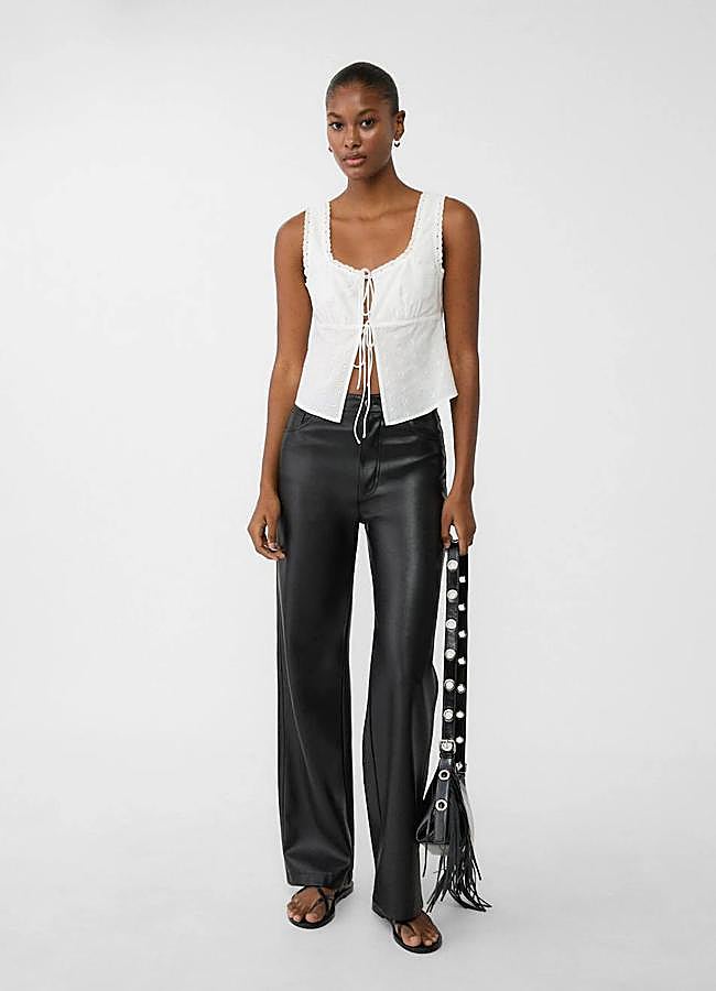 Imagen - Pantalones anchos efecto piel