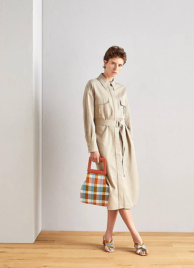 Imagen - Vestido gabardina midi estilo utility