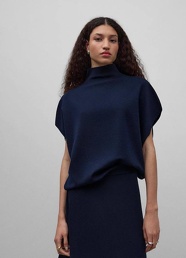Imagen - Chaleco de punto oversize con cuello alto