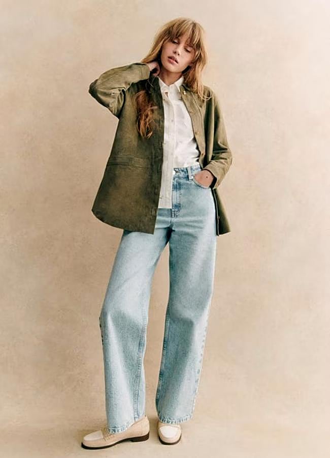 Imagen - Chaqueta de ante verde de Sézane, 230 euros.