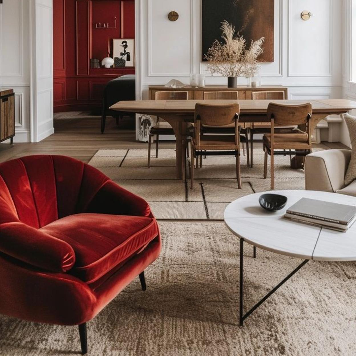Qué es la teoría del rojo inesperado, la tendencia deco viral con la que tu casa será más bonita