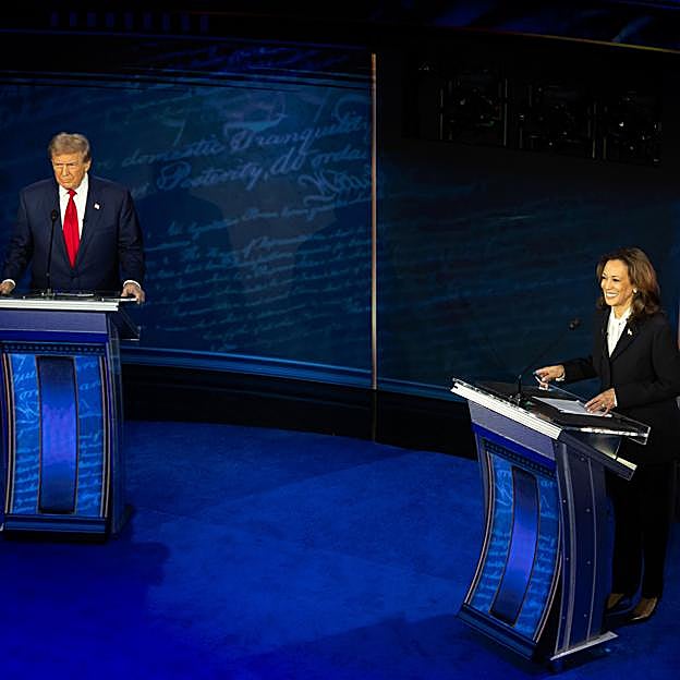 Harris durante el debate presidencial que le enfrentó a Donald Trump. 