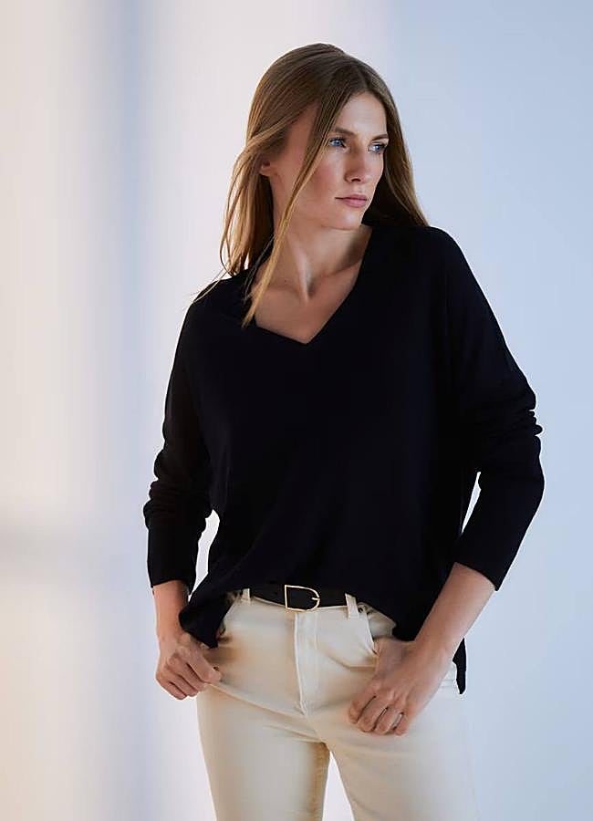 Imagen - Jersey perlado con cuello de pico