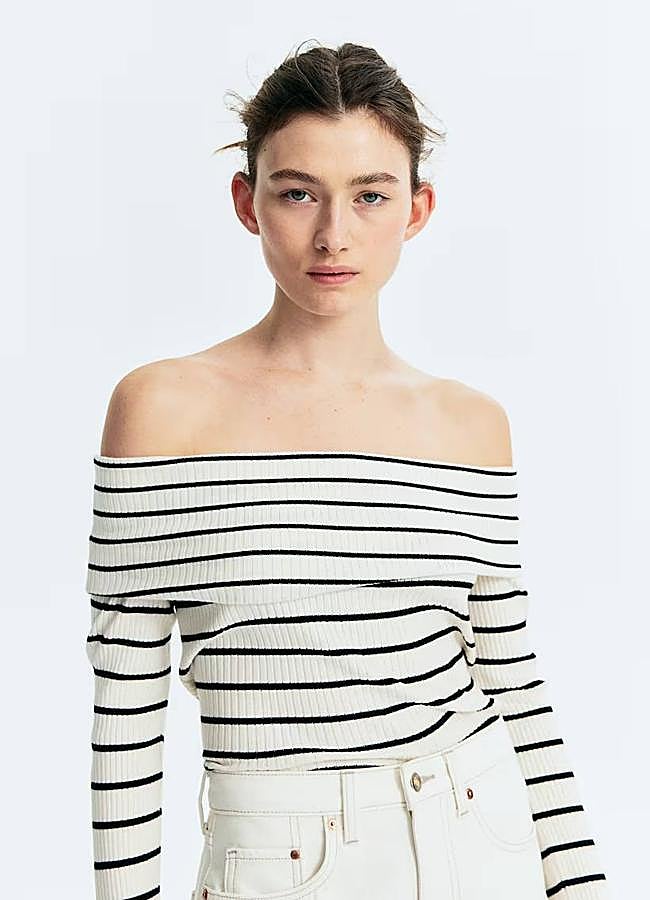 Imagen - Camiseta bardot de rayas