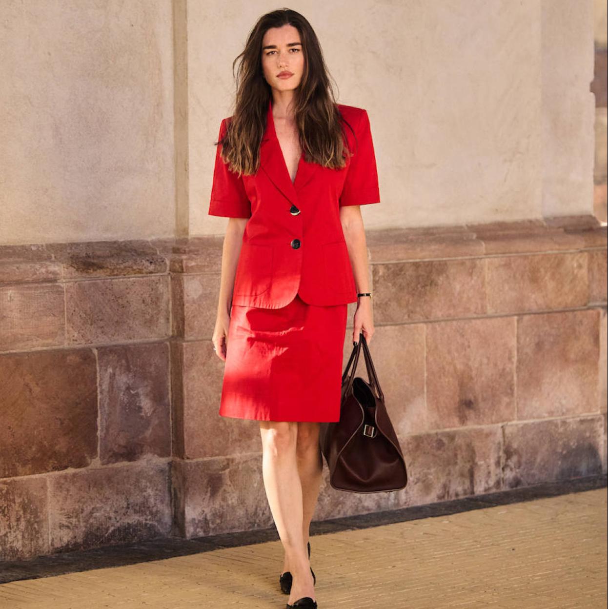 Influencer en el street style de la fashion week