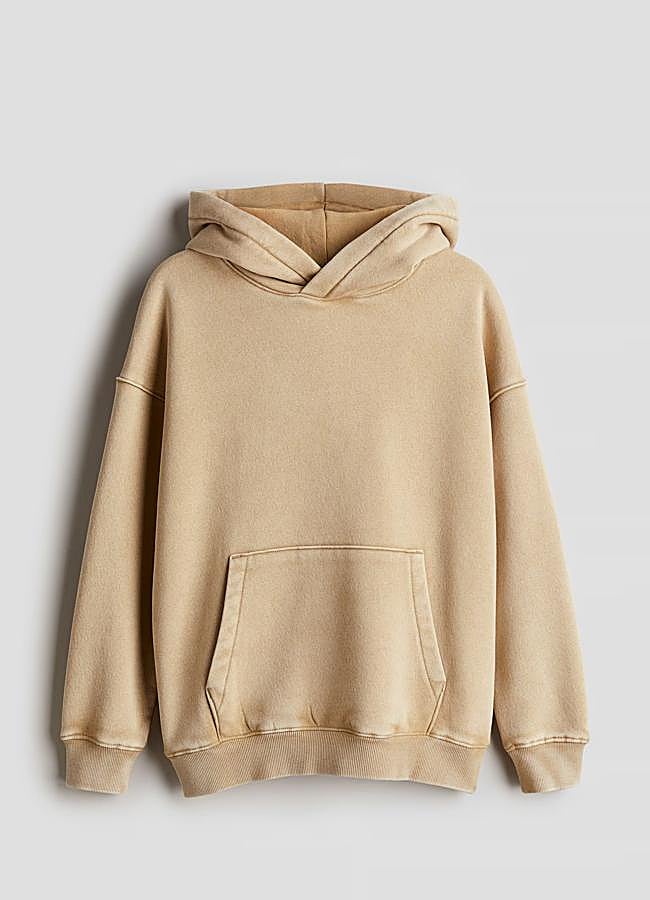 Imagen - Sudadera con capucha en beige de H&M.