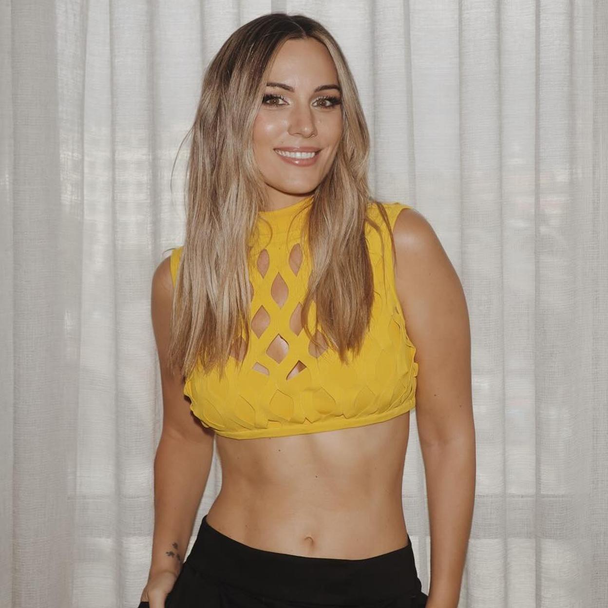 Edurne con melena rubia.