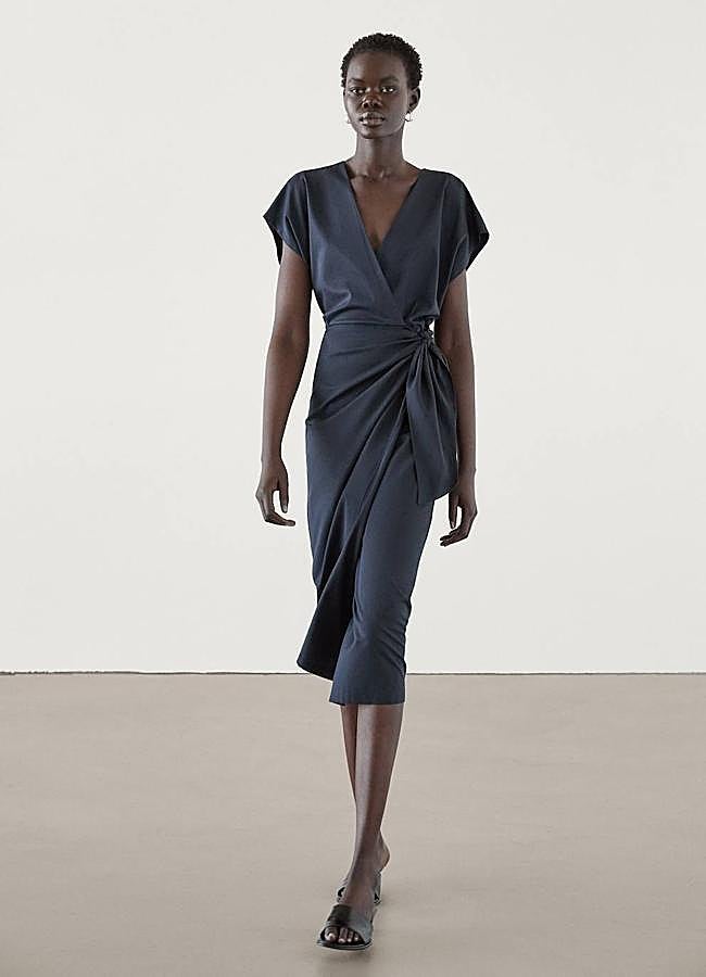 Imagen - Vestido midi cruzado con lazada