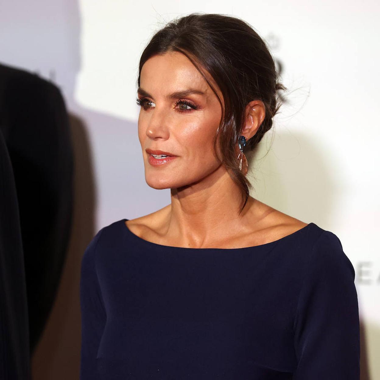 La reina Letizia, en la inauguración de la temporada 2022 en el Teatro Real. 