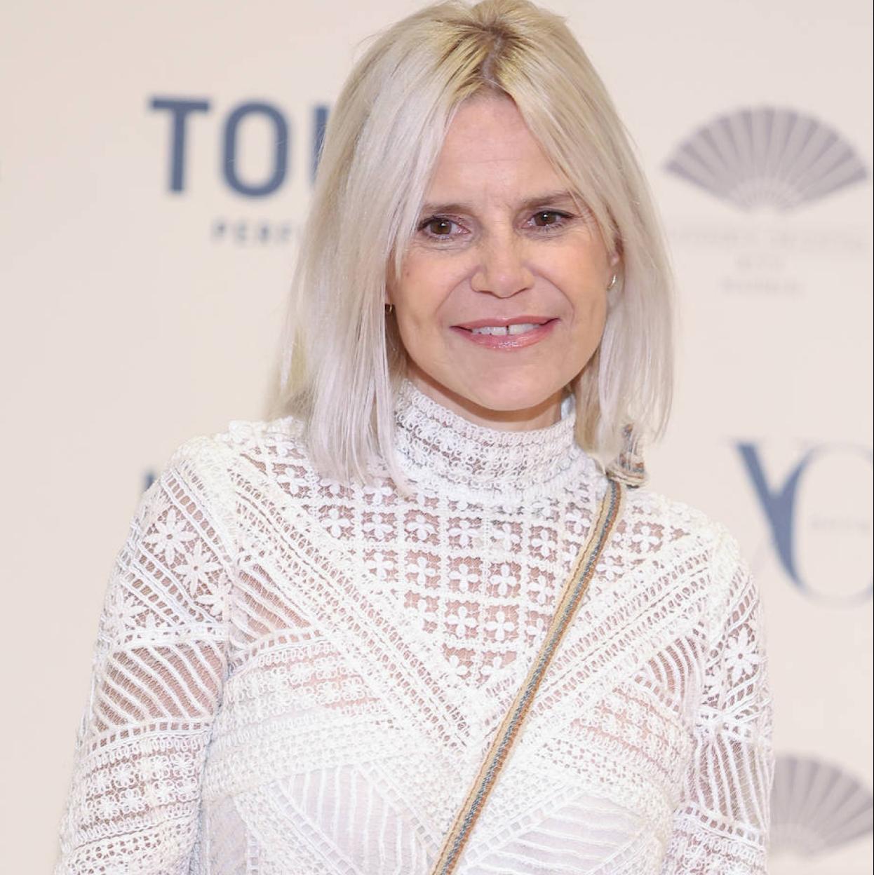 Eugenia Martínez dde Irujo con un vestido blanco.