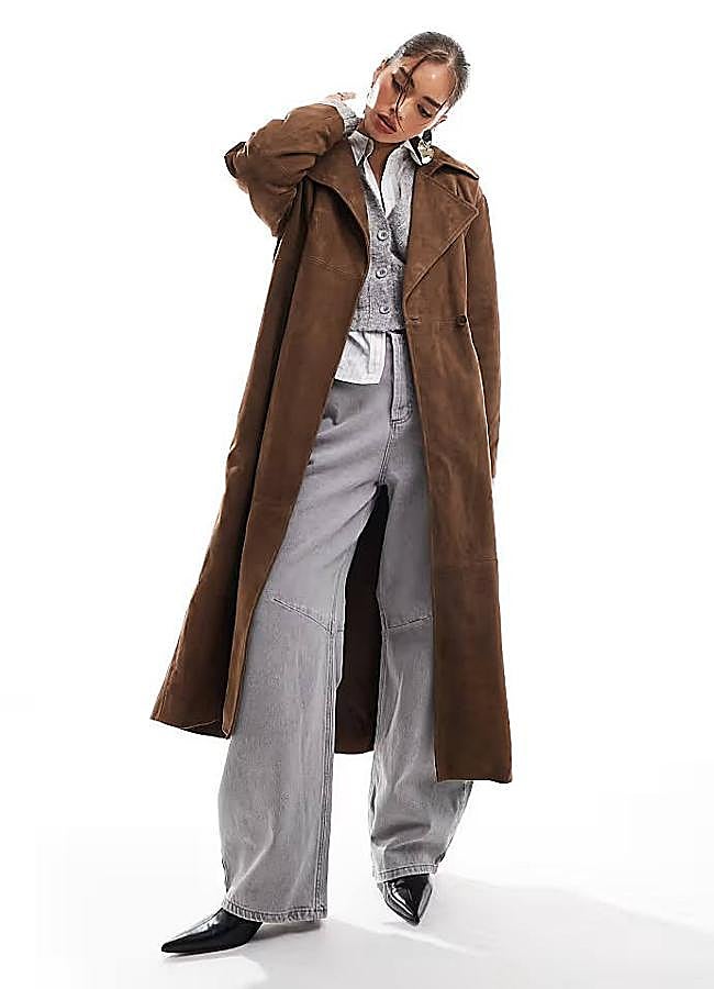 Imagen - Gabardina de ante marrón