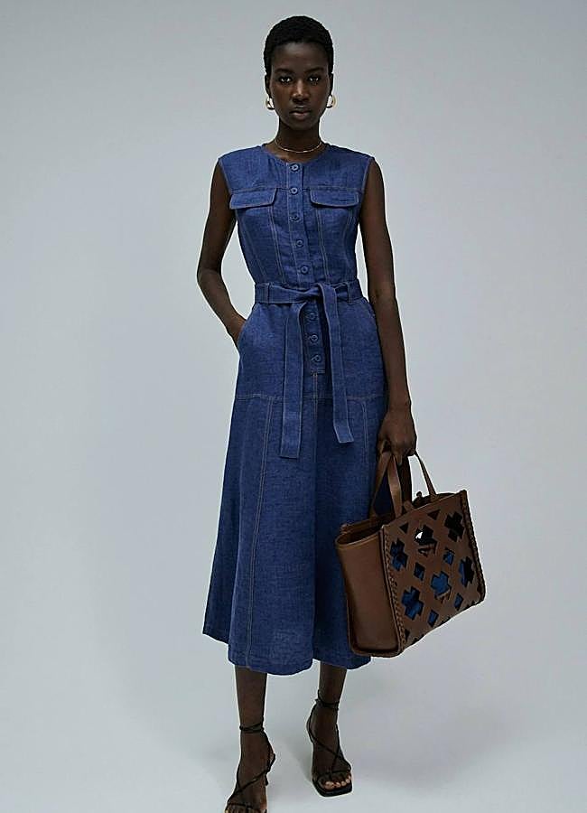 Imagen - Vestido vaquero con falda de vuelo