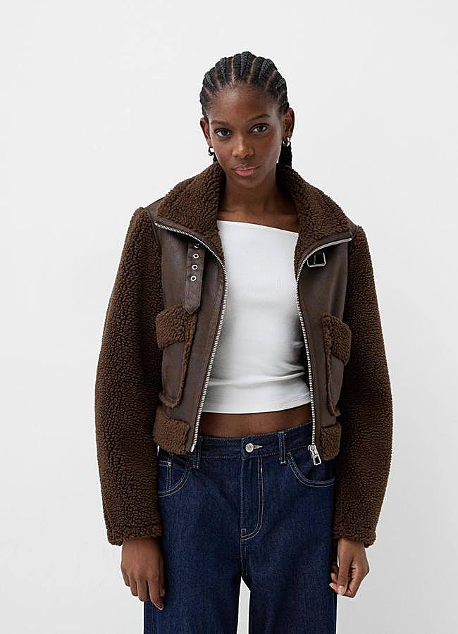 Imagen - Cazadora de dobble faz efecto piel y borreguillo