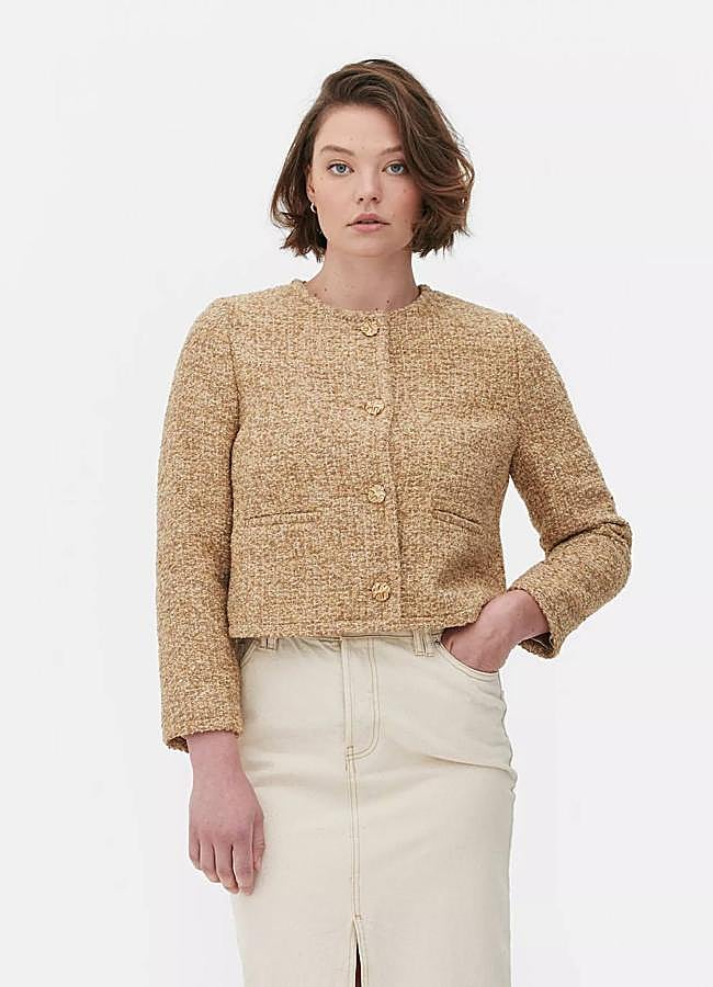 Imagen - Chaqueta de tweed color dorado