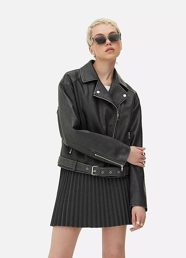 Imagen - Chaqueta biker efecto piel negro