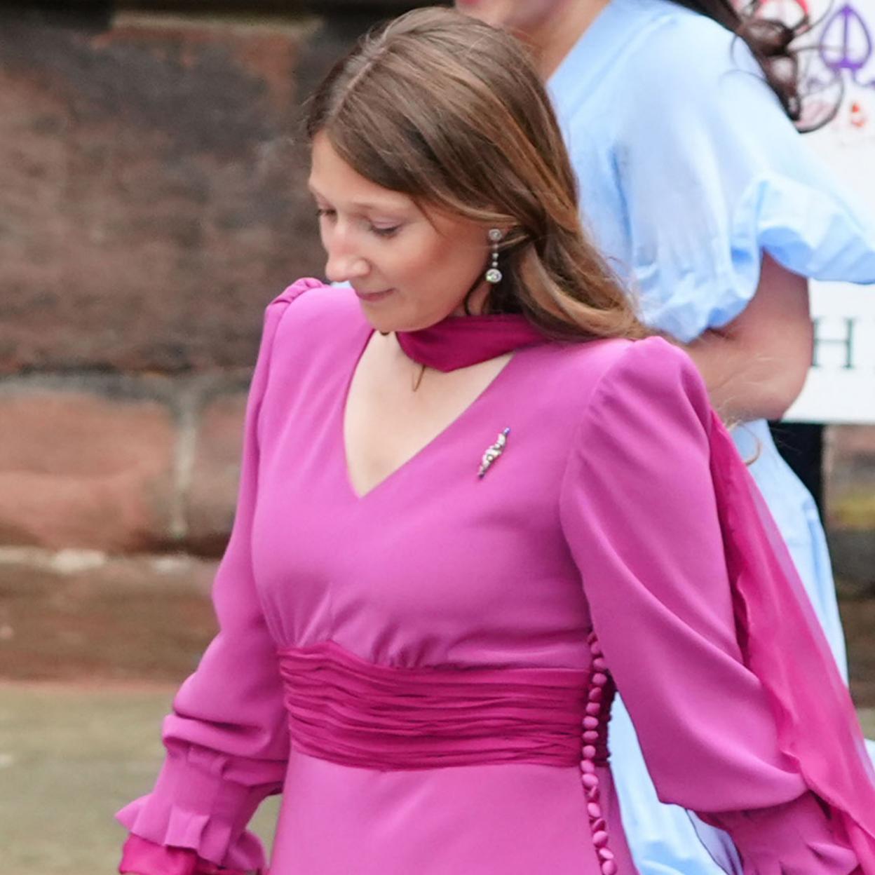 Isabel Rodríguez-Legorburu en la boda de los duques de Westminster. 