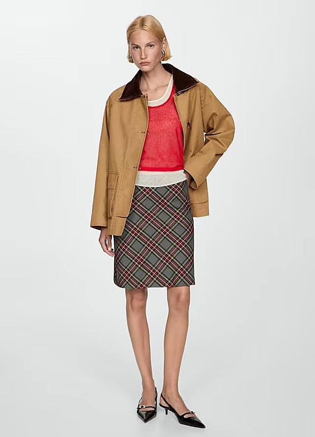 Imagen - Falda midi de cuadros