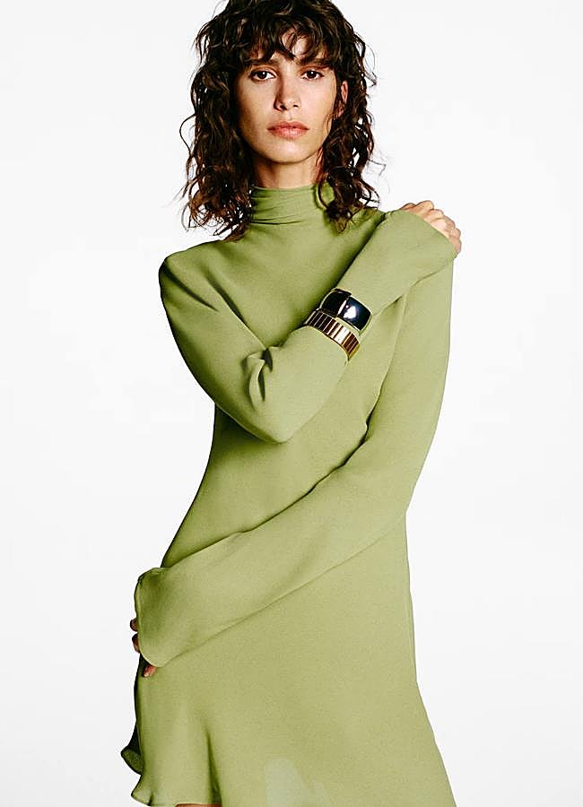 Imagen - Vestido corto verde oliva