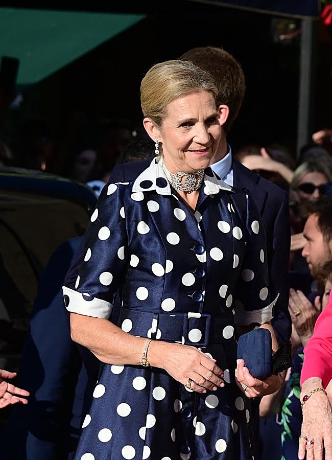 Imagen - La infanta Elena con vestido con estampado de lunares. Foto: Gtres.