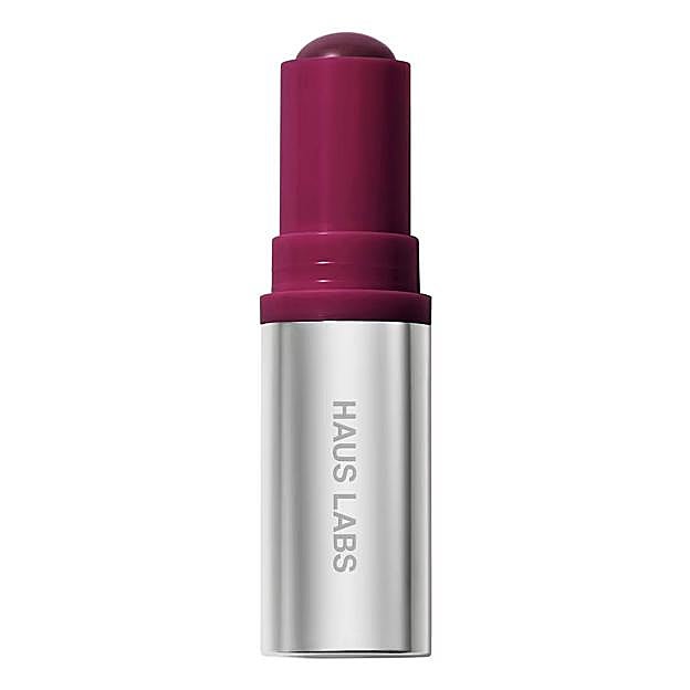 Color Fuse Longwear Glassy Lip + Cheek Balm Blush Stick en Glassy Acai de Haus Labs
