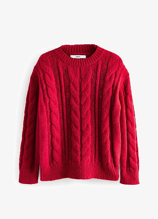 Imagen - Jersey de ochos de color rojo de Next, 26 euros.