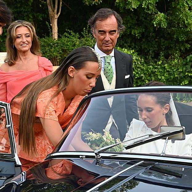 Constanza Villar-Mir en la boda de su hermana Cristina. 