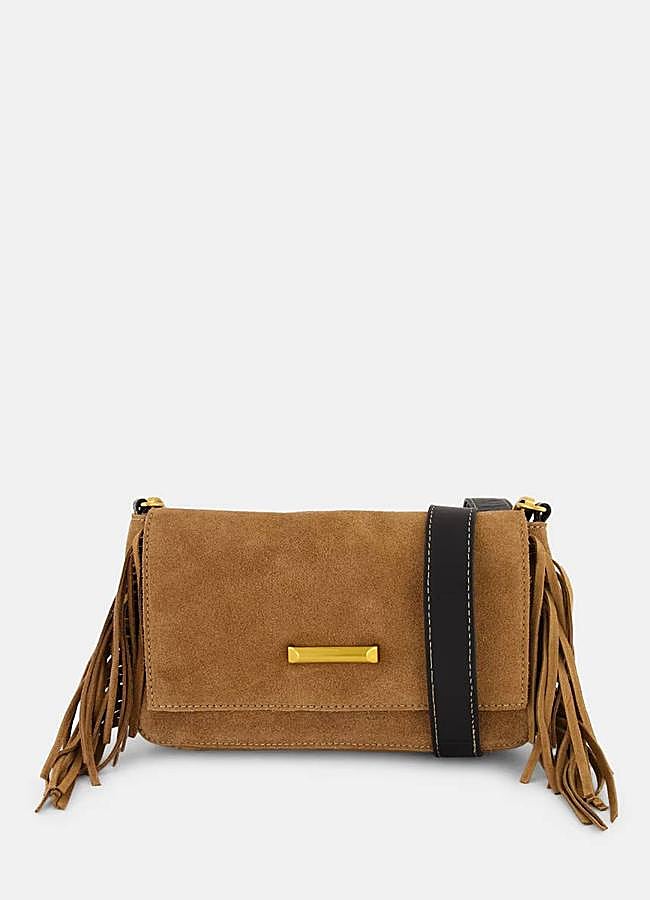 Imagen - Bolso bandolera de serraje con flecos