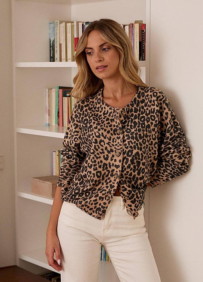 Imagen - Cárdigan oversize de leopardo