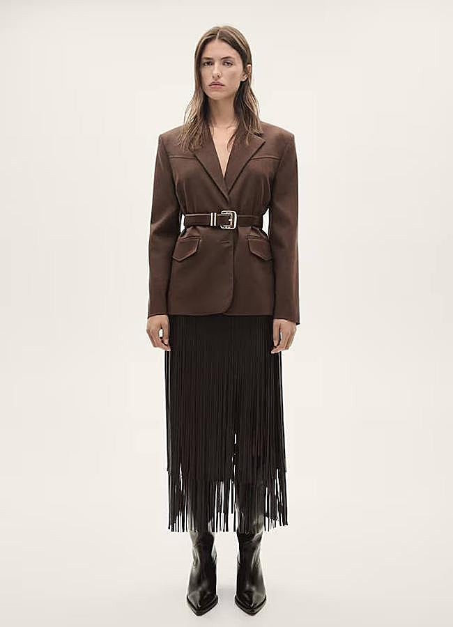 Imagen - Falda midi con flecos