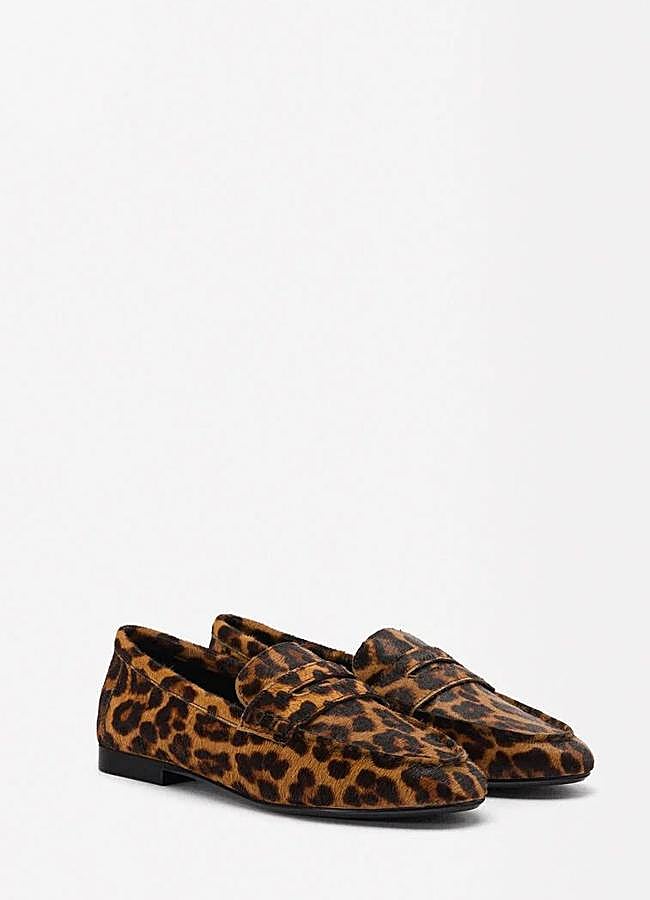 Imagen - Mocasines de piel con animal print