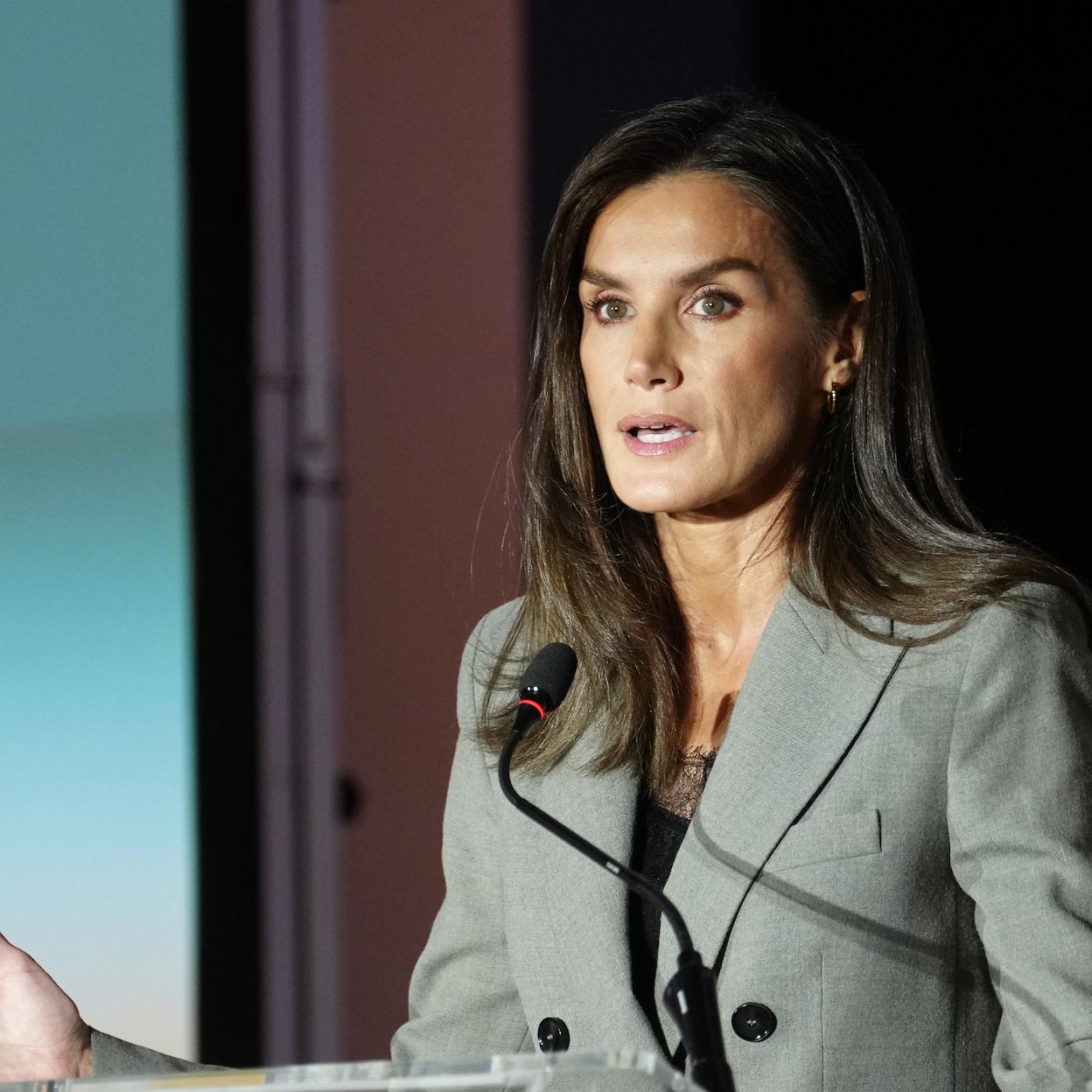La reina Letizia, durante su discurso en el Día de la Salud Mental. 