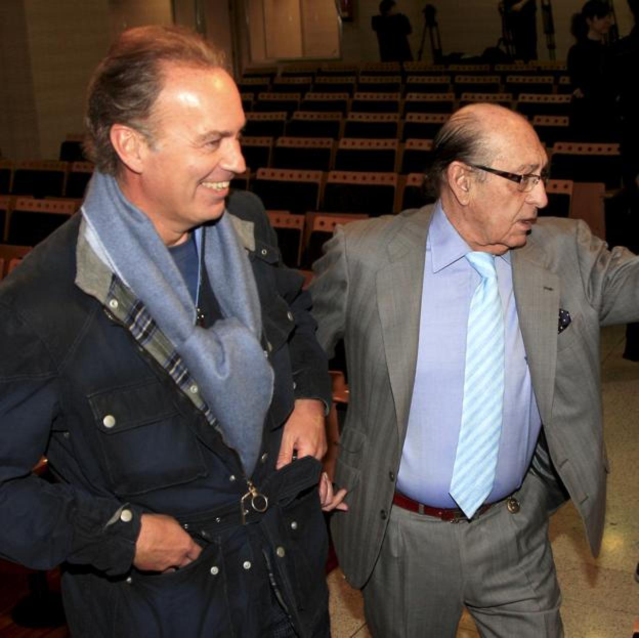 Simpática fotografía de Bertín Osborne con su padre. 