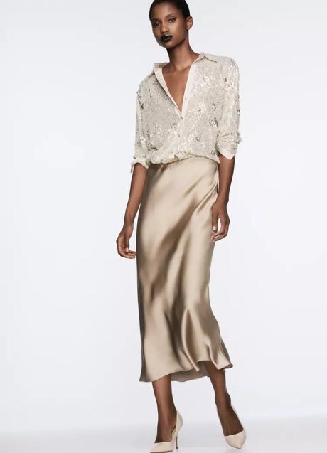 Imagen - Falda midi de Zara (25,99 euros)